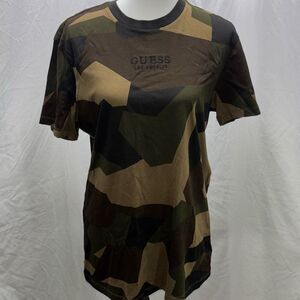 NWT GUESS Anderson Fashion Crew Camo t shirt Sz M camouflage